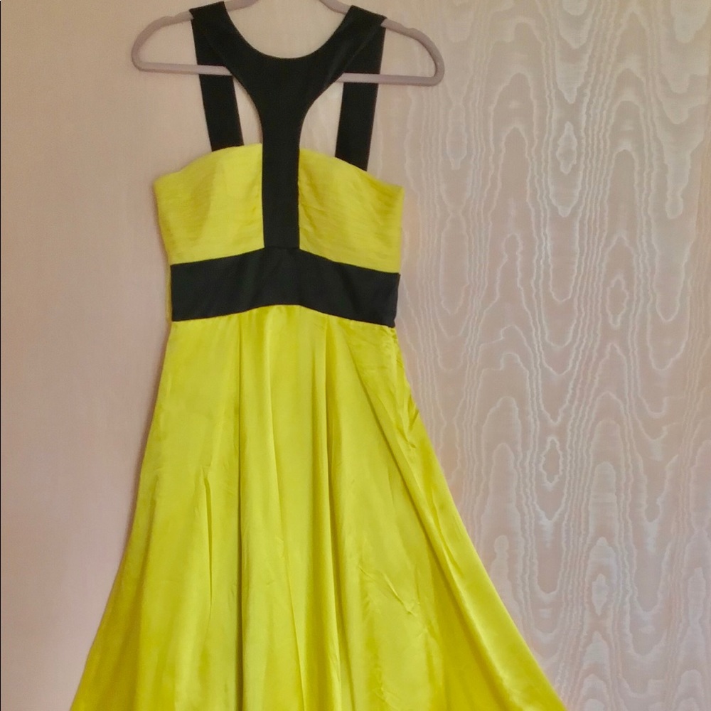 Brilliant Yellow Silk Ball Gown Prom Dress